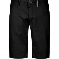 No Excess Short chino garment dyed twill stre black