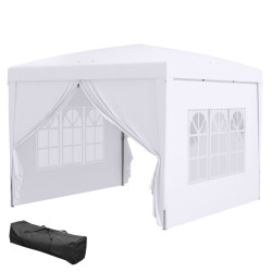 4goodz Outsunny partytent 3x3 m opvouwbaar met 4 zijwanden -