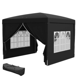 4goodz Outsunny partytent 3x3 m opvouwbaar met 4 zijwanden -