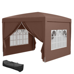 4goodz Outsunny partytent 3x3 m opvouwbaar met 4 zijwanden -