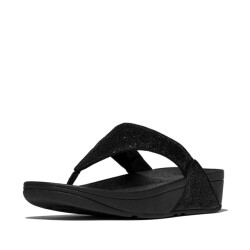 FitFlop Lulu crinkled-shimmer toe-post sandals