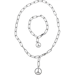 Urban Classics Vredessymbool ketting & hanger set