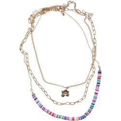 Urban Classics Kralen bloem gelaagde ketting (set van 3)