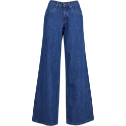 Urban Classics Dames denim mid rise wijde jeans