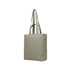 Vinga Hilo aware gerecyclede canvas boodschappentas met rits