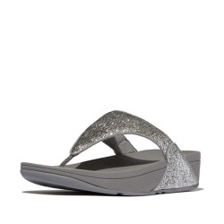 FitFlop Lulu crinkled-shimmer toe-post sandals
