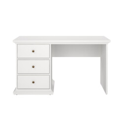 CaliCosy Bureau met 3 lades wit b130 cm sofia