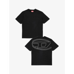 Diesel Jongens t-shirt tboggymegovald oversized zwart