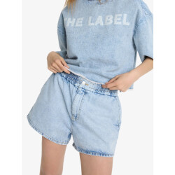 Alix The Label Dames short flowy denim vintage denim blue