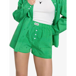 Alix The Label Dames short checker bright green