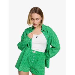Alix The Label Dames blouse checker bright green