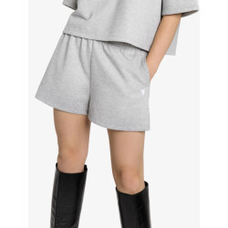 Alix The Label Dames short sweat light grey melange