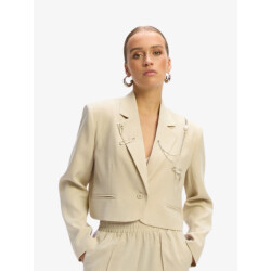 Refined Department Dames blazer niv cropped check