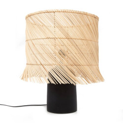Bazar Bizar Tafellamp naturel rattan