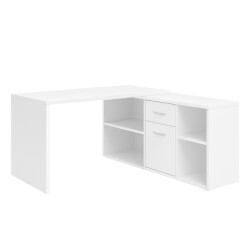 CaliCosy Hoekbureau met moduleerbaar bureau, ladekast en opbergplanken lex