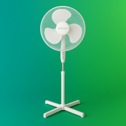 Zephyr Statiefventilator wit – krachtige verkoeling op warme dagen