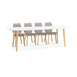 Alterego Eskimo uitschuifbare design eettafel 170-270x100x748 cm