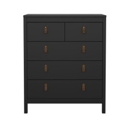 CaliCosy Ladekast met 5 lades matzwart h98,9 cm barcelone
