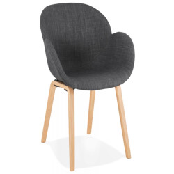 Alterego Design stoel met armleuningen samy 59x59x88 cm