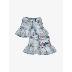Monnalisa Meisjes rok denim stitch