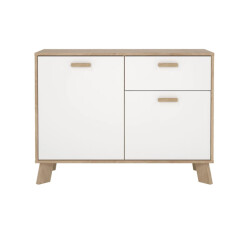 CaliCosy Dressoir met 2 deuren, 1 lade eikendecor en wit b98,7 cm storm
