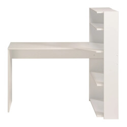 CaliCosy Witte bureau met opbergplank l121 cm mister