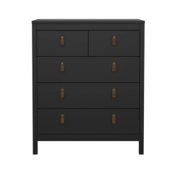 CaliCosy Ladekast met 5 lades matzwart h98,9 cm barcelone