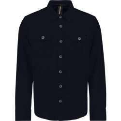 No Excess Overshirt button closure sweat deep blue