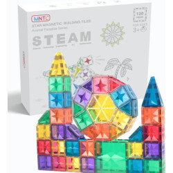 MNTL Magnetisch regenboog speelgoed xxxl voordeelpakket 220 stuks