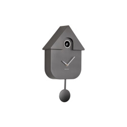 Karlsson wandklok modern cuckoo metallic metallic dark grey