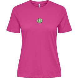 Only Onlfoodie life reg s/s top box jrs fuchsia fedora/