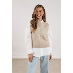 Nukus Nkf07000 9 intarsia spencer sand