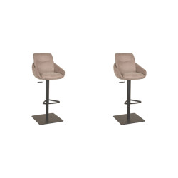 Label51 Barkruk beauty - micro suede 58.5x52x88 cm set van 2