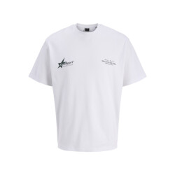 Jack & Jones jcoathletico graphic tee ss cn ss25 12285727 bright white only front print
