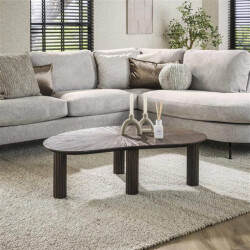 Hoyz salontafel 110cm niervormig maya teak teak rust brown