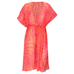 Sarlini Dames tuniek strandjurk polyester coral/oranje