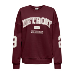 Only onlvictory l/s o-neck fit swt 15362900 cabernet