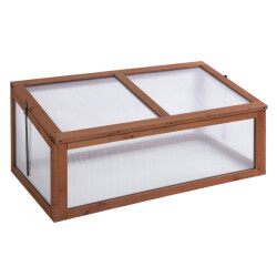 4goodz Houten kweekbak, mini kas 100 x 65 x 40 cm, broeikas