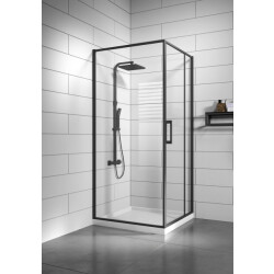 Badplaats Douchecabine belize 90 x 90 x 190 cm zwart met veiligheids -