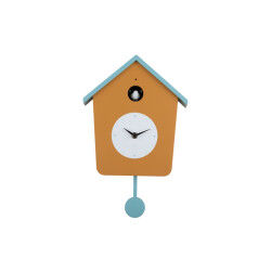 Karlsson wandklok cuckoo light ochre yellow & misty blue
