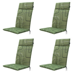 Madison tuinstoelkussen hoge rug joah sage ca. 120x50 cm set van 4