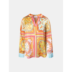 Mucho Gusto ® blouse grazie oranje hart patchwork