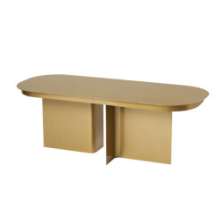 CaliCosy Salontafel met afgerond blad en 2 poten l120 cm alma