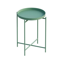CaliCosy Bijzettafel met rond metalen blad met rand h56 cm parker