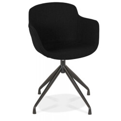 Alterego Design stoel met armleuningen swan 59x54x80 cm