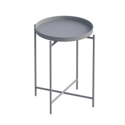CaliCosy Bijzettafel met rond metalen blad met rand h56 cm parker