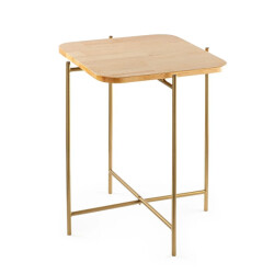 CaliCosy Vierkante bijzettafel met metalen poten h56 cm jamie
