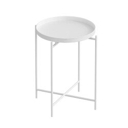 CaliCosy Bijzettafel met rond metalen blad met rand h56 cm parker