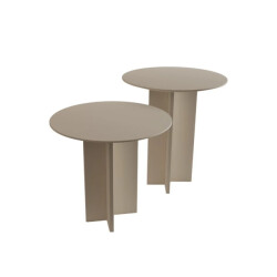 CaliCosy Set van 2 ronde salontafels h45 / h55 cm leo