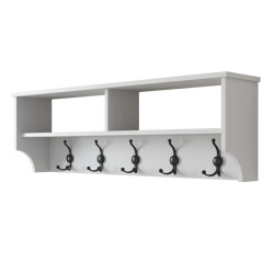 CaliCosy Kapstok met 2 vakken en 5 haken l120 cm brooke